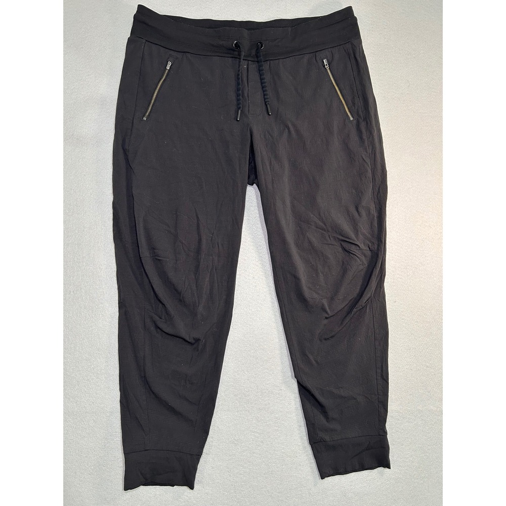Athleta Trekkie North Joggers Women 16 Black Ripstop Tapered Gorp Hiking‎ Pants